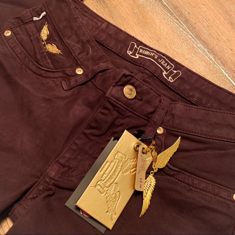 NWT Robins Jean Straight Leg Brown Coated Marilyn - Picture 3 of 6